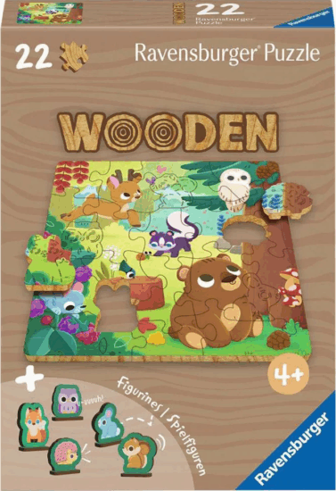 Ravensburger Wooden Boldog erdei barátok 22 darabos Fa puzzle