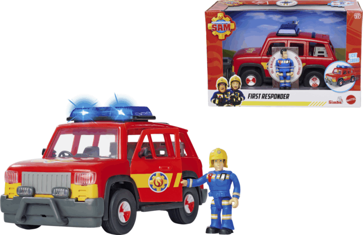 Simba Tűzoltó Sam Elsősegélynyújtó tűzoltó autó - Piros