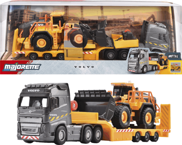 Simba Volvo FH16 teherautó és kerekes homlokrakodó játékautó szett