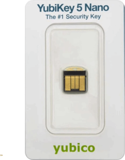 Yubico YubiKey 5 Nano USB-A Biztonsági hardver kulcs - Fekete