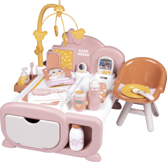 Smoby Baby játék bababölcső baldachinnal bababútor 42cm babákhoz