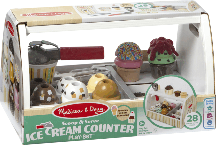 Spin Master Melissa & Doug 28 részes Gombócos és tálalós fagylaltpult játékkészlet