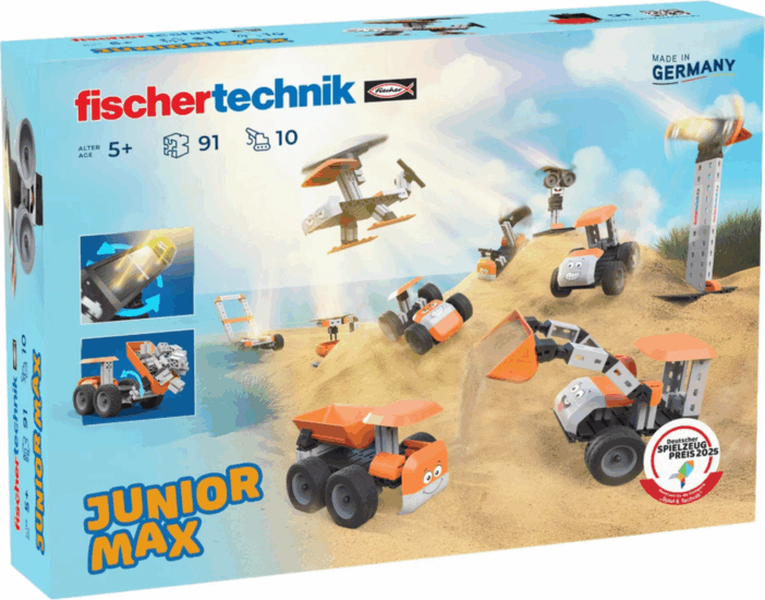 Fischertechnik 576101 Junior Max 10 az 1ben 91 darabos Építőjáték