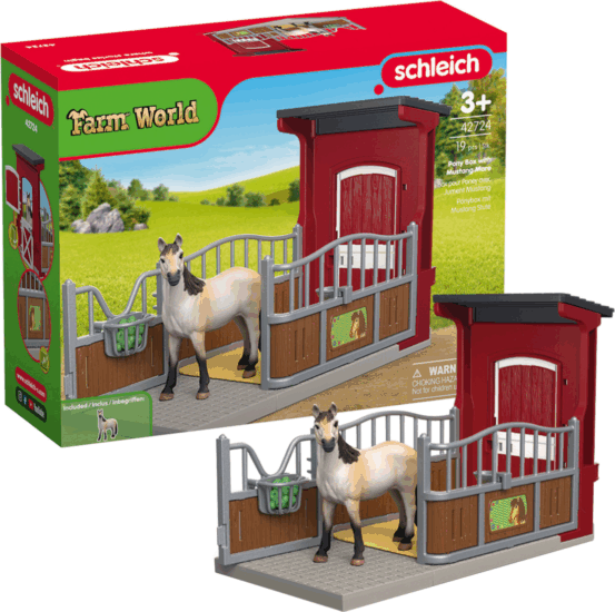Schleich 42724 Farm World Pónidoboz Mustang kanca figurával