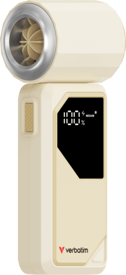 Verbatim Cool n Go Air Jet Hordozható Kézi ventilátor 13,5 cm - Fehér / Ezüst