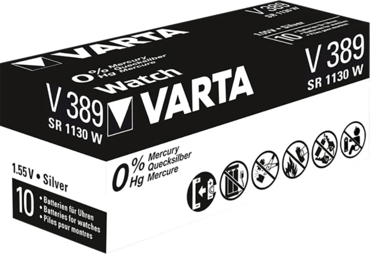 Varta V389 SR54 Ezüst-oxid Óraelem 1.55V (10db / csomag)