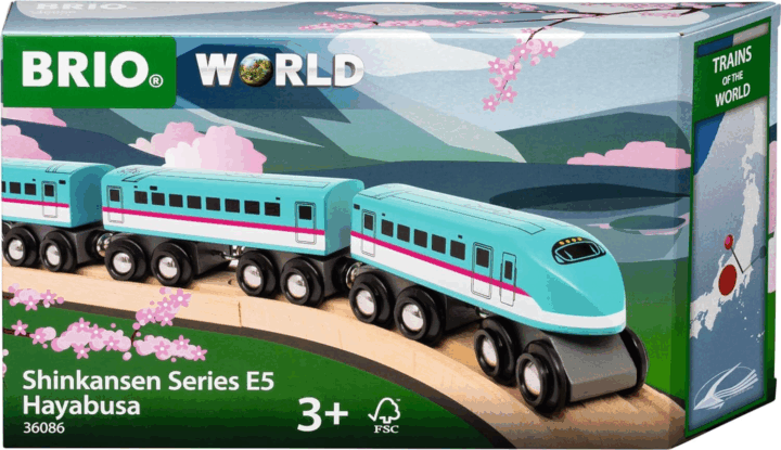 BRIO 36086 World Shinkansen E5 Hayabusa 3 Szerelvényes Személyvonat - Kék