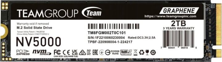 Team Group 2TB NV5000 NVMe PCIe 4.0 x4 M.2 SSD Team Group 2TB NV5000 NVMe PCIe 4.0 x4 M.2 SSD