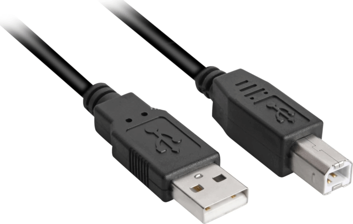 Sharkoon USB-A Apa - USB-B Apa Összekötő Kábel 3m - Fekete