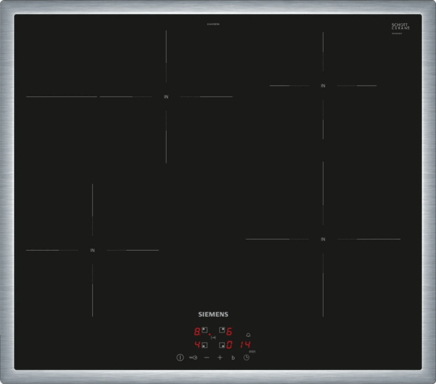 Siemens EH645BFB6E Beépíthető 4 zónás Indukciós Főzőlap 7400 Watt - Fekete