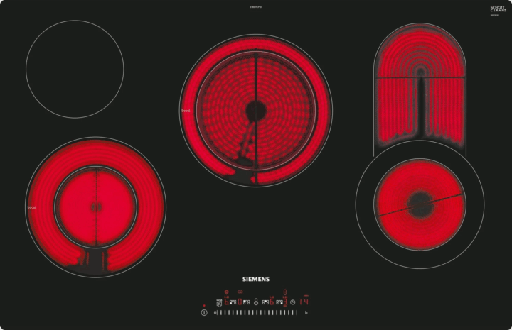 Siemens ET801FCP1D Beépíthető 4 zónás Elektromos Főzőlap 9300 Watt - Fekete
