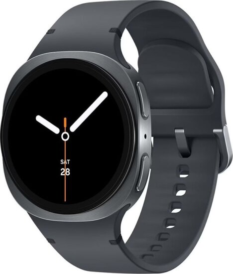 Samsung Galaxy Watch8 Okosóra 40mm Sötétszürke Sport szíjjal - Sötétszürke