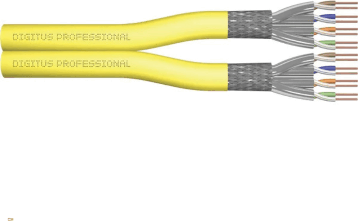 Digitus DK-1743-A-VH-D-1 S/FTP Cat.7a 1500MHz Duplex Telepítőkábel 100m - Sárga