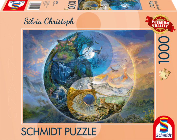 Schmidt Spiele 58596 Silva Christoph Yin & Yang Állatvilág 1000 darabos Puzzle