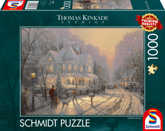 Schmidt Spiele 58627 Thomas Kinkade Studios Téli utca 1000 darabos Puzzle
