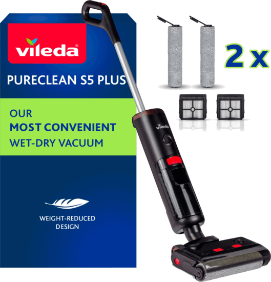 Vileda PureClean S5 Plus Vezeték nélküli Akkus álló Porszívó - Fekete