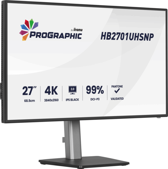 iiyama 27" HB2701UHSNP-B1 ProGraphic 16:9 4K UHD IPS LED Monitor - Fekete