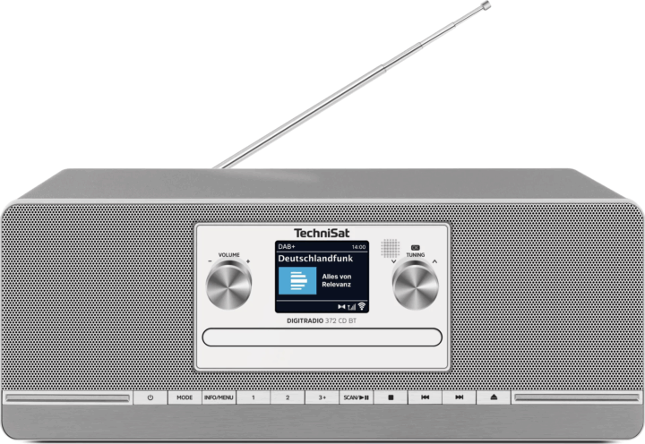 Technsat DigitRadio 372 CD BT DAB+ FM Asztali CD Rádió - Ezüst