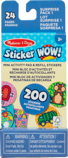 Spin Master Melissa & Doug - Sticker WOW! Matrica utántöltő készlet meglepetéscsomag