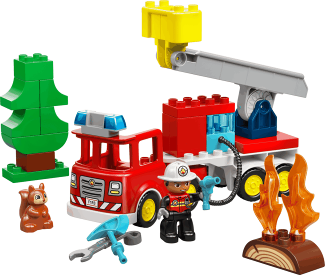 LEGO 10473 Duplo - Tűzoltóautó Tömlővel És Tűzoltóval