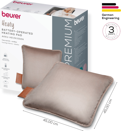 Beurer HK 77 Elektromos Ágymelegítő Párna 45x45cm - Világosbarna