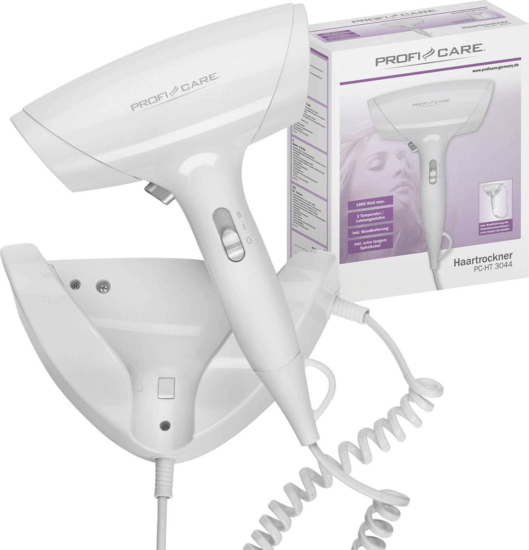ProfiCare PC-HT 3044 Falra Szerelhető Hajszárító 1800 Watt - Fehér