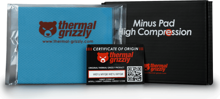 Thermal Grizzly Minus Pad High Compression Hővezető lap (120x100x1 mm, 2db)