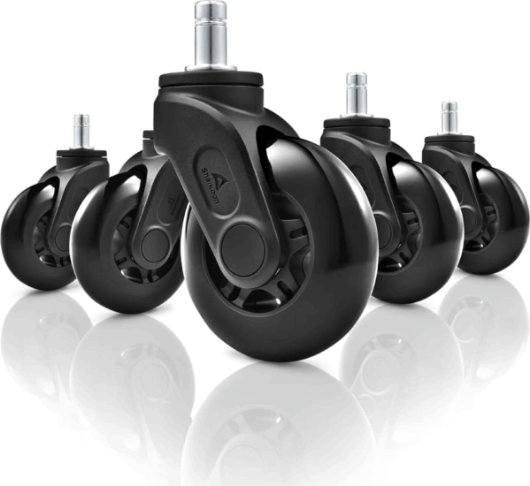 Sharkoon SW10 Rack Szekrény Kiegészítő - Kerekek (5db / csomag) - Fekete