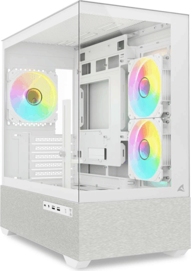 Sharkoon MK7 ARGB Midi Torony Számítógépház - Fehér