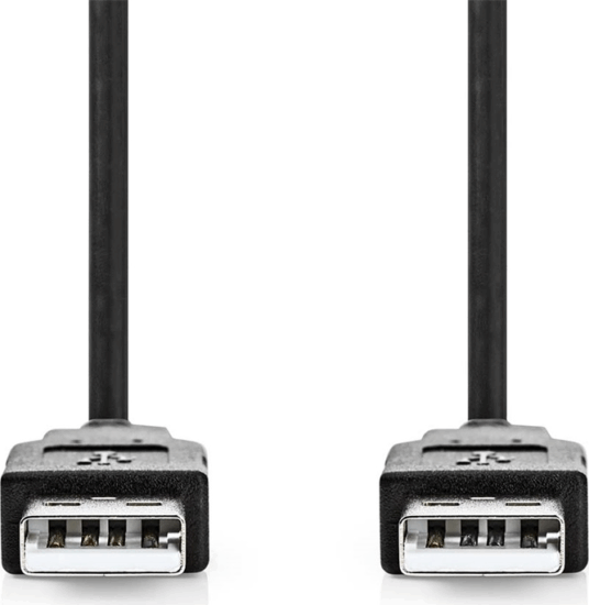 Nedis CCGL60000BK20 USB-A 2.0 apa - USB-A 2.0 Apa Adatkábel 2m - Fekete