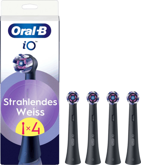 Braun Oral-B iO Radiant Elektromos fogkefe Pótfej - Fekete (4db)