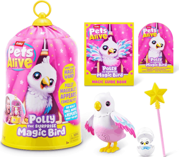 Zuru Pets Alive Polly The Magic Bird Papagáj Plüssfigura 22cm