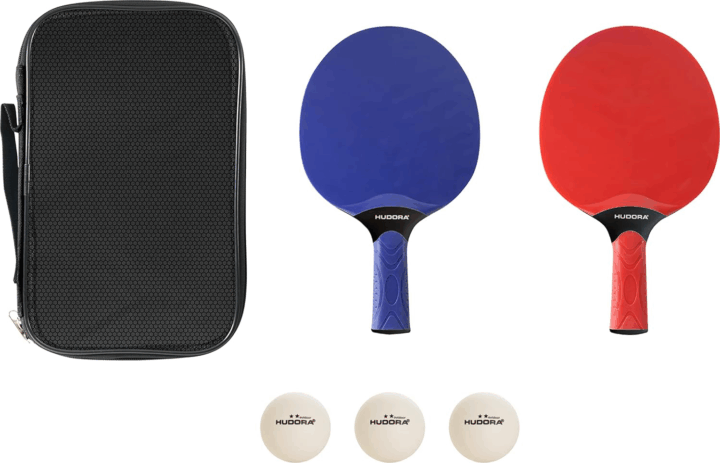 Hudora 76308 Asztalitenisz PingPong Ütő Készlet - Fekete / Piros