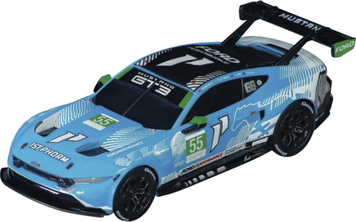 Carrera Hybrid Ford Mustang GT3 Champion Spirit, No.55 Versenyautó autópályához - Kék