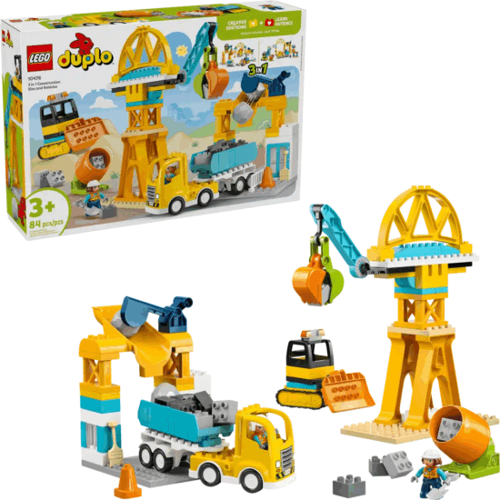LEGO 10476 Duplo Town - 3 az 1-ben Építkezés Munkagépekkel