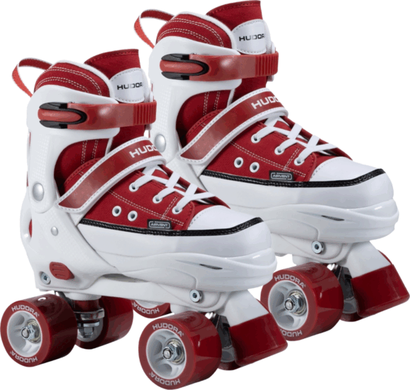 Hudora 22070 Állítható Egysoros Görkorcsolya 28-31 Méret - Piros / Fehér
