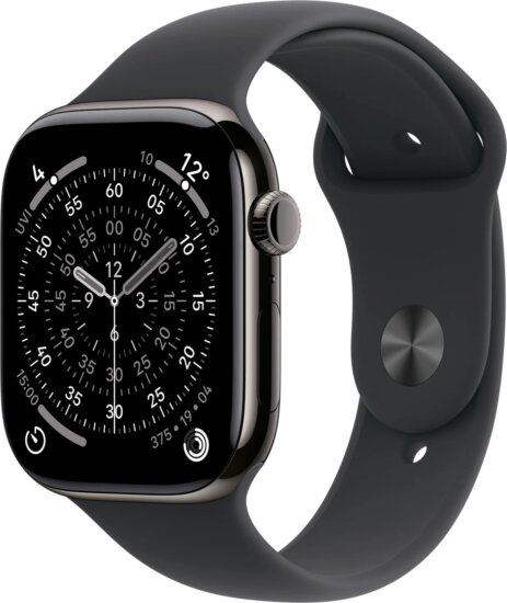 Apple Watch Series 11 46mm Okosóra M/L Szürke Sport szíjjal - Titán