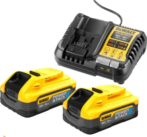 DeWalt DCB1104H2-QW Powerstack 2x 18V Akkumulátor és töltő készlet
