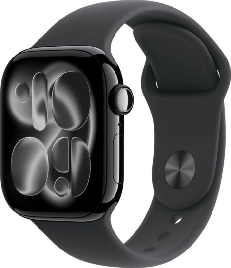Apple Watch Series 11 46mm Okosóra S/M Fekete Sport szíjjal - Fekete