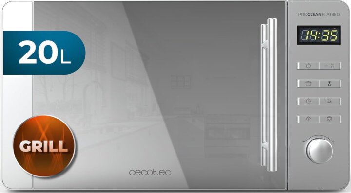 Cecotec Proclean 5120 Szabadonálló Mikrohullámú sütő 20L 700W - Inox