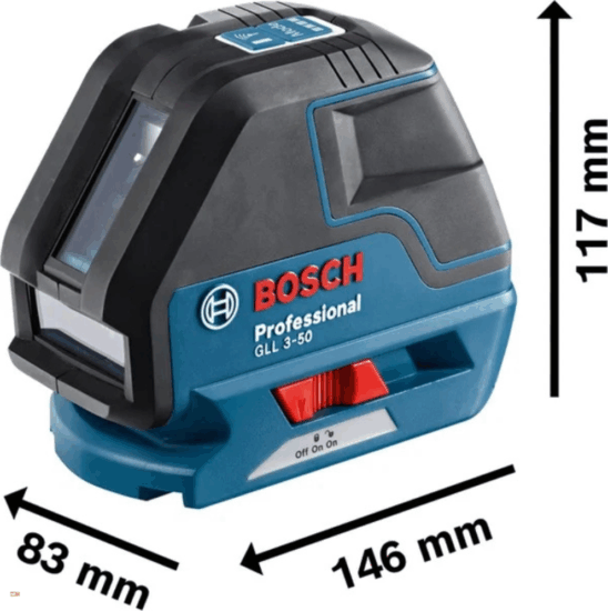Bosch GLL 3-50 Professional Elemes Keresztlézeres szintező max 50m - Fekete/Kék Bosch GLL 3-50 Professional Elemes Keresztlézeres szintező max 50m - Fekete/Kék