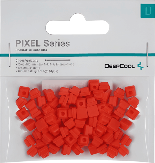 DeepCool PIXEL RD Számítógépház Szilikon Pixel Dekoráció 100db - Piros