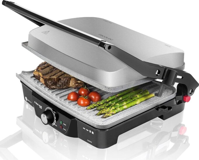 Cecotec Rock’n Grill Elektromos Asztali Kontaktgrill 2000 Watt - Fekete Cecotec Rock’n Grill Elektromos Asztali Kontaktgrill 2000 Watt - Fekete