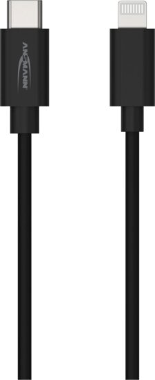 Ansmann USB-C apa - Lightning apa 2.0 Iphone Adat és Töltőkábel 1,2m - Fekete