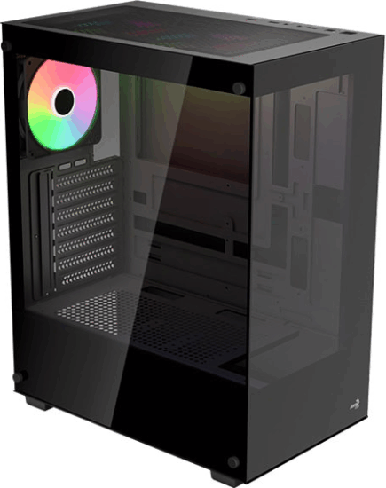 Aerocool Pivot-G-BK-v3 Midi Torony Számítógépház - Fekete