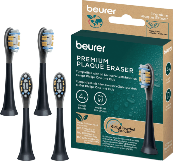 Beurer SC Premium Elektromos fogkefe Pótfej - Fekete (4db) Beurer SC Premium Elektromos fogkefe Pótfej - Fekete (4db)