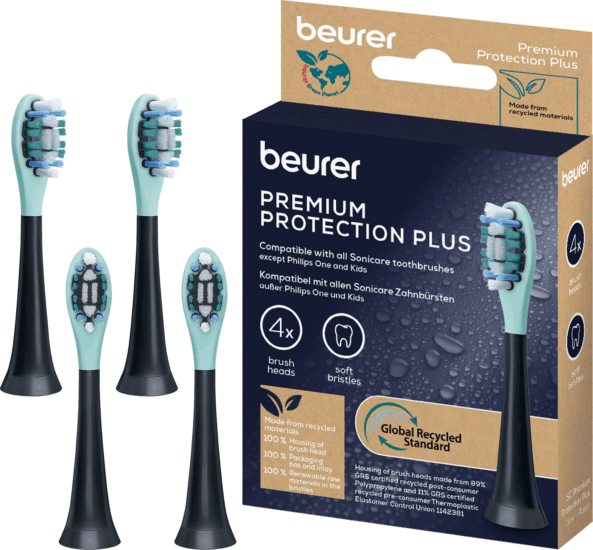 Beurer SC Premium Protection Plus Elektromos fogkefe Pótfej - Fekete (4db) Beurer SC Premium Protection Plus Elektromos fogkefe Pótfej - Fekete (4db)
