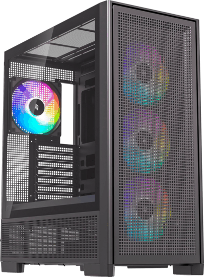 Silentware Air 2000 ARGB Midi Torony Számítógépház + 4db 140mm ARGB + 3db 120mm ARGB ventilátor - Fekete