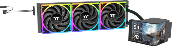 Thermaltake MAGCurve 360 Ultra 360mm ARGB All In One Univerzális CPU Vízhűtés - Fekete