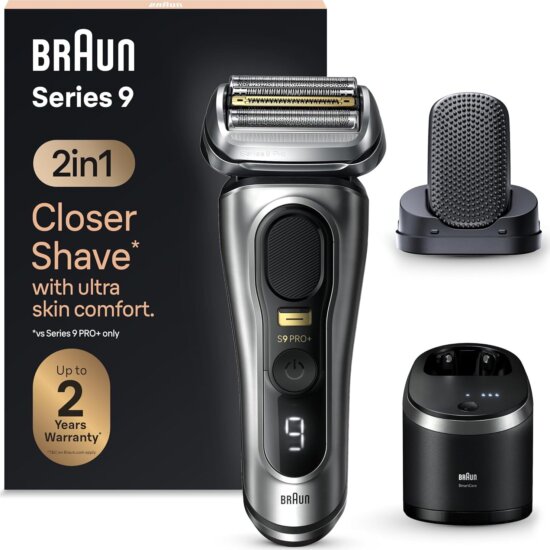 Braun Series 9 Pro+ 9597 Akkus Nedves-Száraz Borotva és Szakállnyíró - Fekete